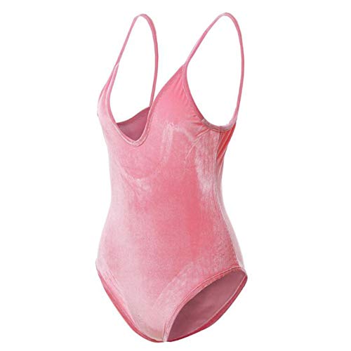 Mujeres Bodystock Terciopelo Sin Espalda Mangas Traje Ballet De Clásico Sin Bodycon Chicos Mamelucos Mono Entrenamiento Damas Cuerpo Deporte Joven Moda Casual Colores Sólidos