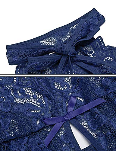 Mujeres Lencería de una Pieza Ropa de Dormir de Encaje Ropa Interior Body de Cuello Halter