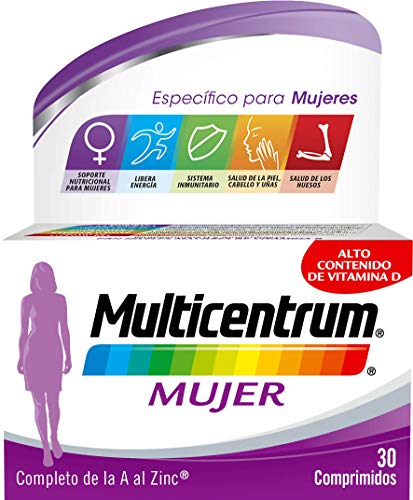 Multicentrum Mujer, Complemento Alimenticio con 13 Vitaminas y 11 Minerales, para Mujeres a partir de 18 años - 30 Comprimidos