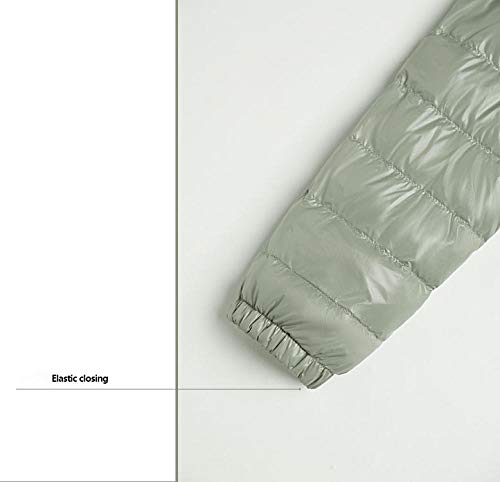 N / A Plumas Mujer Plumiferos Ligeros Mujer con Abrigo Plumas Ultralight Plumon Chaqueta Plumifero Ligero Corto Abrigos Señora Chaquetas Invierno Cazadoras Chaquetones Casacas-Negro_Large