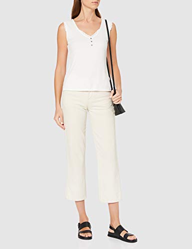 Naf Naf Ment64 Camiseta sin Mangas, Marfil (Écru 333), Large para Mujer