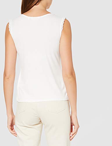 Naf Naf Ment64 Camiseta sin Mangas, Marfil (Écru 333), Large para Mujer