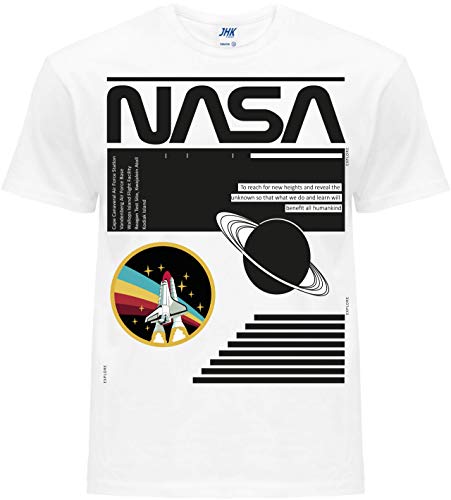 NASA camiseta unisex novedad para hombre y mujer estilo niños explorar camisas casuales clásicas Luna SpaceX Shuttle Apolo aniversario Logo lanzamiento en arco iris
