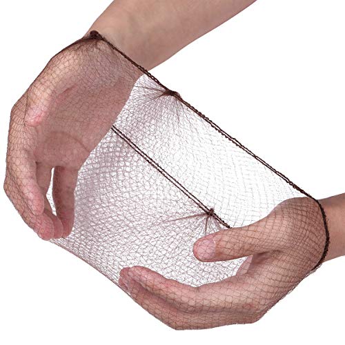 NATUCE 30 Piezas Redecillas de Peluca, Redes de Pelo Invisible Malla Elástica del Borde – Marrón (Marrón)