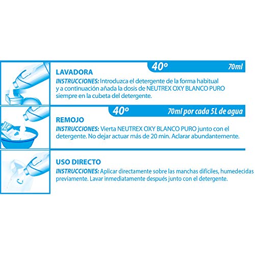 Neutrex Quitamanchas Gel Oxy Blanco Puro Botella 840 ml, Pack de 3, Total 2.520ml