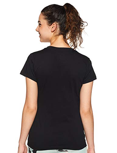New Balance Camiseta de Manga Corta para Mujer Essentials con Logotipo apilado, Mujer, Manga Corta, WT91546, Negro 19, M