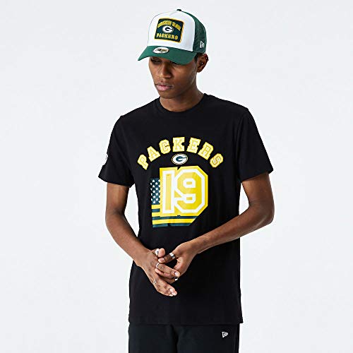 New Era Camiseta Green Bay Packers Modelo NFL Flag Number tee GREPAC Marca