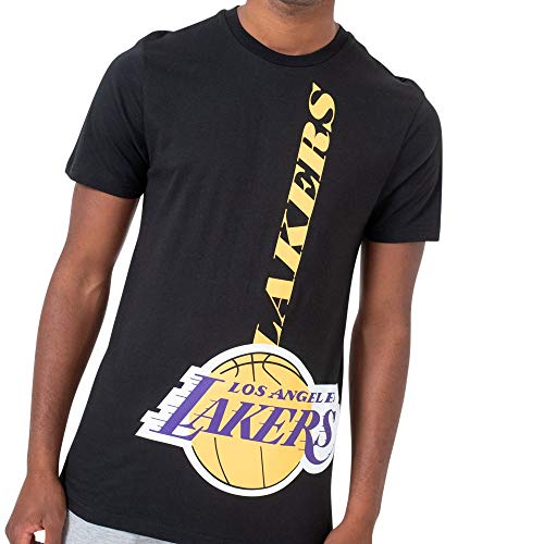 New Era Camiseta para Hombre Los Angeles Lakers, Hombre, 12033444, Negro, Extra-Large