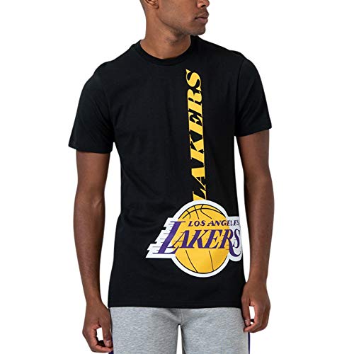 New Era Camiseta para Hombre Los Angeles Lakers, Hombre, 12033444, Negro, Extra-Large