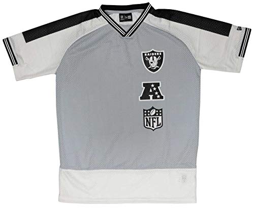 New Era Oakland Raiders T Shirt NFL Jersey American Football Fanshirt Grau - XL