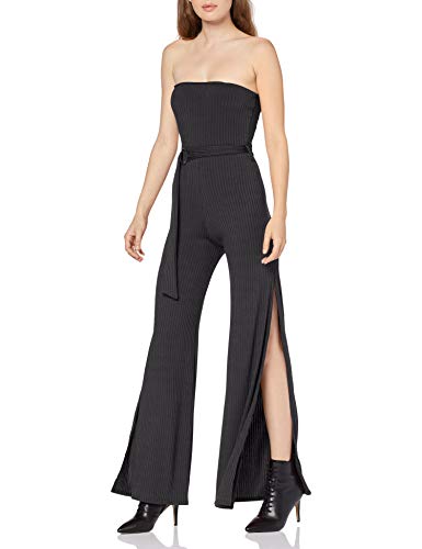 New Look Carley Rib Ring Belt Mono, Negro (Black 1), 40 para Mujer