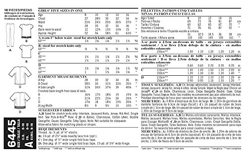 New Look/Knit Top y Leggings de Kimono de niña patrón de Costura, Papel