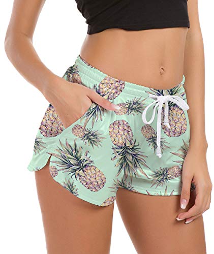 NEWISTAR - Bañador corto para mujer, diseño con gráficos 3D, secado rápido, para playa, verano, tiempo libre, gimnasio, yoga, etc. Flamingo1. 38-40