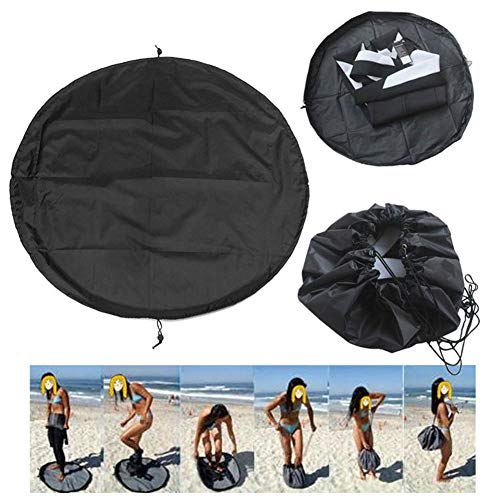 N/I Estera De Cambio De Traje De Buceo, Nueva Funda De Almacenamiento De Natación En La Playa Impermeable Negra Pura, Traje De Buceo, Bolsa De Almacenamiento Rápido para Traje De Surf En La Playa