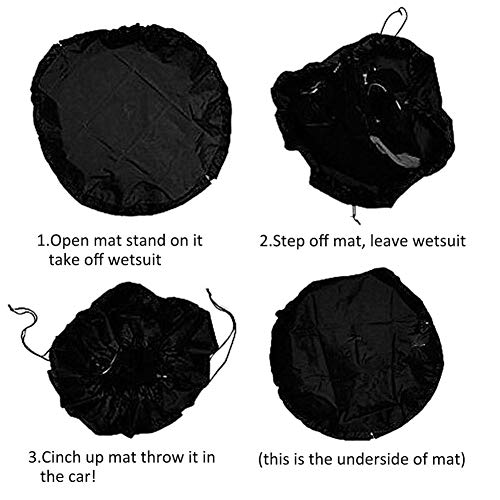 N/I Estera De Cambio De Traje De Buceo, Nueva Funda De Almacenamiento De Natación En La Playa Impermeable Negra Pura, Traje De Buceo, Bolsa De Almacenamiento Rápido para Traje De Surf En La Playa