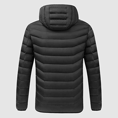 NICOLIE Abrigos Térmicos USB Eléctricos, Chaleco, Chaqueta, 4 Almohadillas Térmicas, Calentador Corporal, Abdomen, Cuello, Espalda, Hombres, Mujeres - L