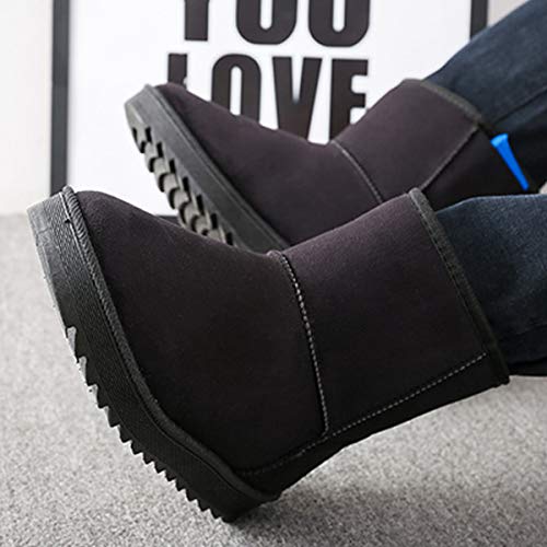 NICOLIE Botas Eléctricas De Invierno para Hombre, Zapatos De Nieve, Zapatos De Plantillas De Calefacción Cálida con Alimentación USB - Negro - 41