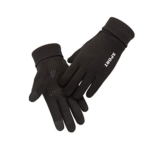 NICOLIE Hombres Mujeres Guantes De Invierno Pantalla Táctil Cálida Guantes De Conducción De Ciclismo Antideslizantes - Azul Oscuro