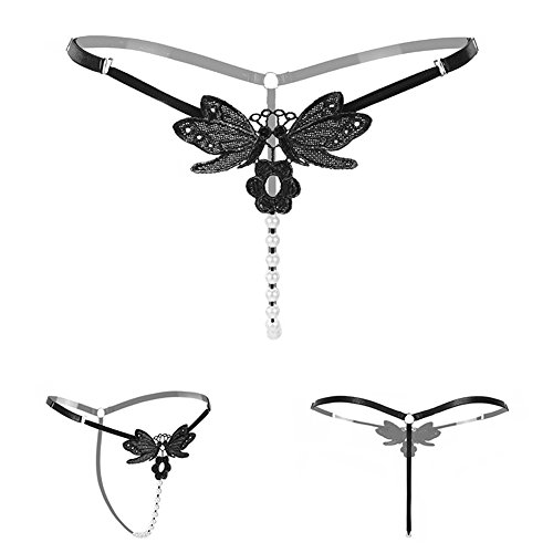 Nightaste Bragas transpirables suaves de encaje con tanga de encaje para mujer [Estilo1 -Medio ]