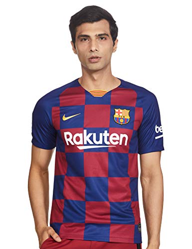 NIKE Barcelona 2019/2020 Camiseta, Hombre, Azul (1ª Equipación), L