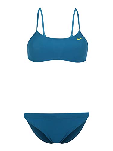 Nike Bikini para mujer con espalda cruzada, color verde, talla: XS