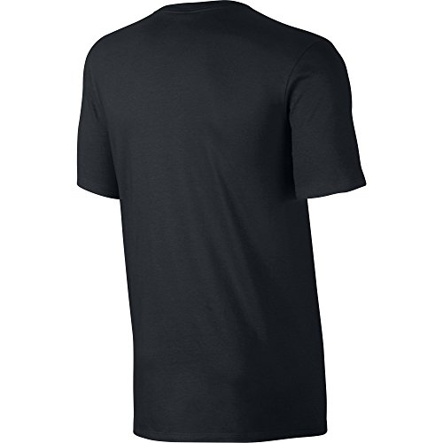 NIKE Camiseta Bordada Club Futura, Hombre, 827021, Negro/Blanco, XX-Large Tall Tall