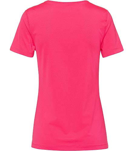 NIKE Camiseta para Mujer All Over Mesh, Mujer, AO9951, Rosa/Blanco, Large