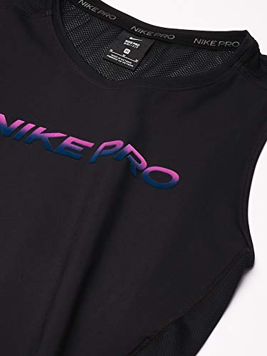 NIKE CJ3697-010 Camiseta sin Mangas W NP Crop Tank Vnr Excl para Mujer, Negro/Dk Smoke Grey, Talla L