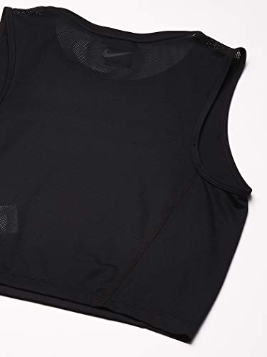 NIKE CJ3697-010 Camiseta sin Mangas W NP Crop Tank Vnr Excl para Mujer, Negro/Dk Smoke Grey, Talla L