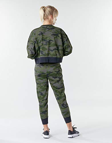 NIKE Dry Get Fit - Camiseta de Manga Larga para Mujer, Color Gris y Blanco (Talla del Fabricante: XL)