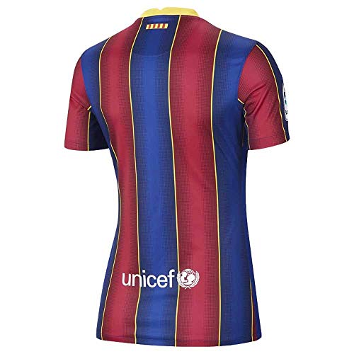 NIKE FC Barcelona Temporada 2020/21-FCB W NK BRT STAD JSY SS HMCD4401-456 Camiseta Primera Equipación, Mujer, Deep Royal Blue/Varsity Maize Full Sponsor, XL