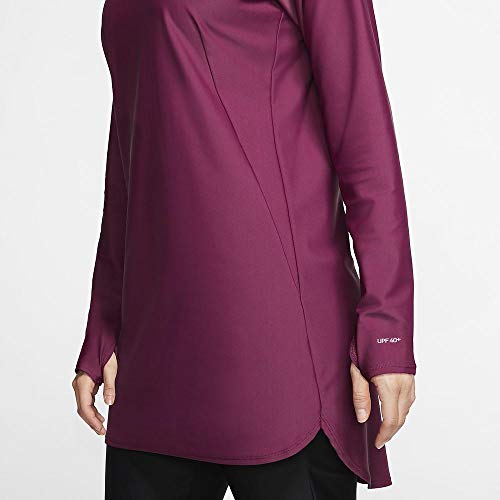 NIKE Long Sleeve Tunic To Camiseta de Manga Larga, Mujer, Villain Red, L