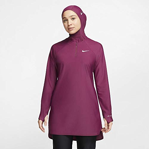 NIKE Long Sleeve Tunic To Camiseta de Manga Larga, Mujer, Villain Red, L