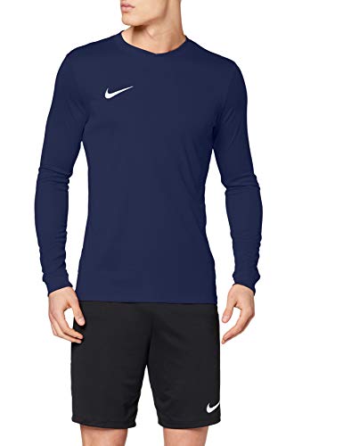 Nike LS Park Vi JSY Camiseta de Manga Larga, Hombre, Azul Marino (Midnight Navy/White), L
