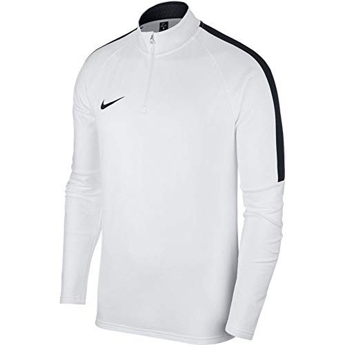 NIKE M NK Dry Acdmy18 Dril Top LS Long Sleeved t-Shirt, Hombre, White/Black/Black, XL