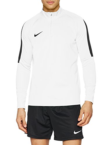 NIKE M NK Dry Acdmy18 Dril Top LS Long Sleeved t-Shirt, Hombre, White/Black/Black, XL