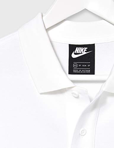 NIKE M NSW CE Polo Matchup Pq Polo Shirt, Hombre, White/Black, M
