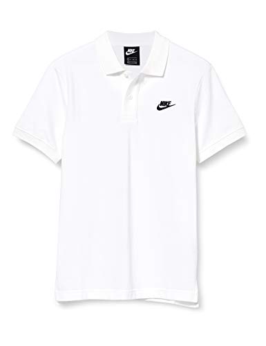 NIKE M NSW CE Polo Matchup Pq Polo Shirt, Hombre, White/Black, M