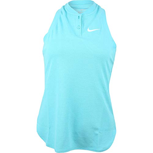 NIKE Premier Advantage SLVS Tenis ärmellose Polo Victoria Azarenka, Todo el año, Mujer, Color Azul Claro, tamaño Large