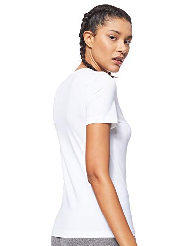 NIKE Pro Camiseta, Mujer, Blanco (White/Black), M