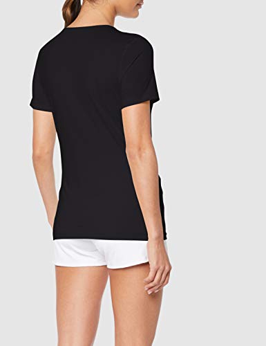 NIKE Pro Camiseta, Mujer, Negro (Black/White), L