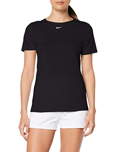 NIKE Pro Camiseta, Mujer, Negro (Black/White), M