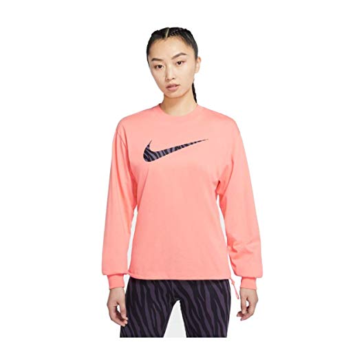 Nike Sudadera de mujer con cuello redondo Icon Clash Rosa Cód. DC5294-693 rosa/negro XS
