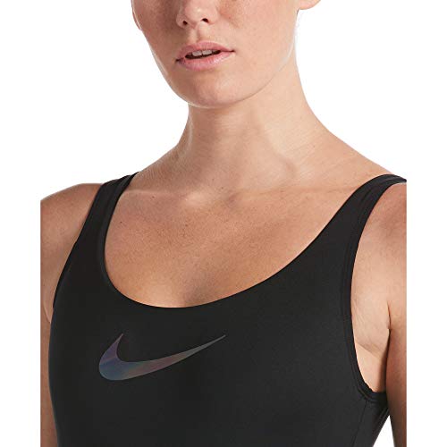NIKE U-Back One Piece Bañador, Mujer, Black, L