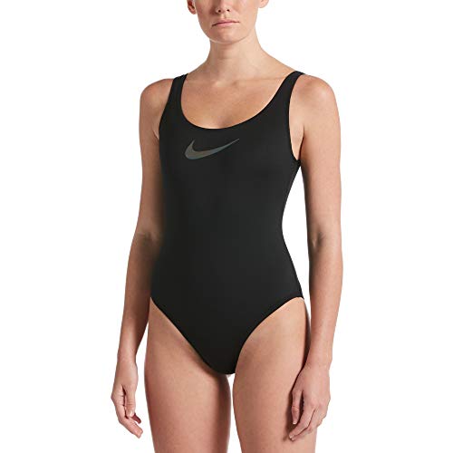 NIKE U-Back One Piece Bañador, Mujer, Black, L