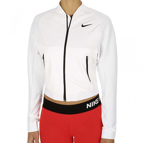 NIKE W Jacket Team Premier - Chaqueta para Mujer, Color Blanco/Negro, Talla L