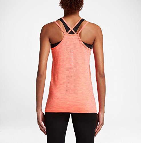 NIKE W Nk DF Knit Camiseta, Mujer, Naranja (Sunset Glow/Racer Pink), M