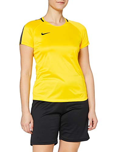 NIKE W NK Dry Acdmy18 Top SS T-Shirt, Hombre, Tour Yellow/Anthracite/Black, M