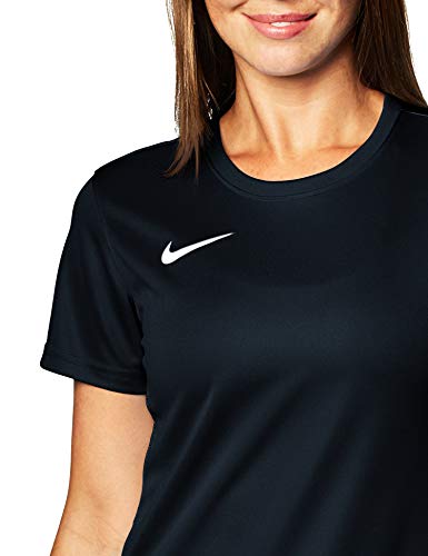 NIKE W Nk Dry Park VII JSY SS Camiseta de Manga Corta, Mujer, Black/White, XS