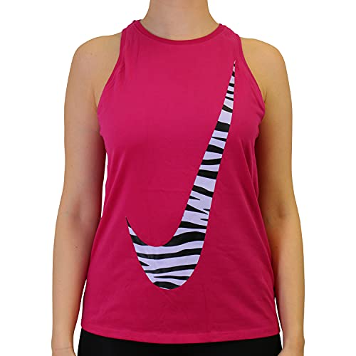 NIKE W NK Dry Tank DFC Icon Clash Vest, Fireberry, L Womens
